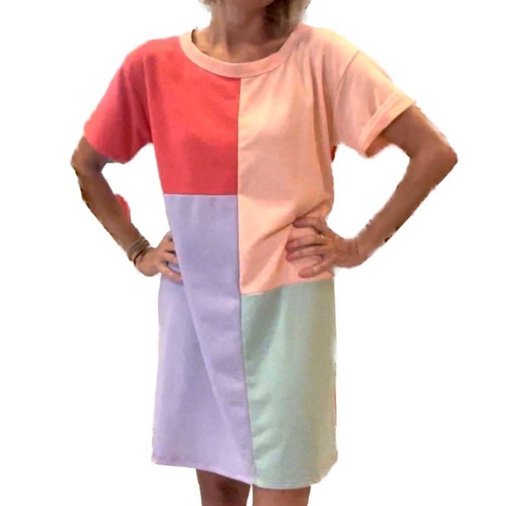 BiBi Brght Pink T-Shirt Dress M-XL, NEW!